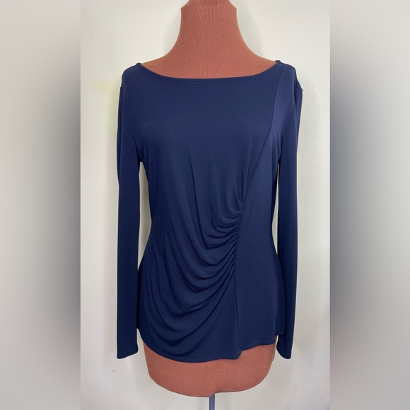 Talbots Tops - Talbots Black Ruched Side Pullover Black Top Size Small